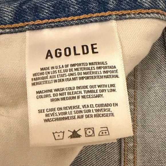 Agolde Distressed Denim Jeans - Picture 3 of 8